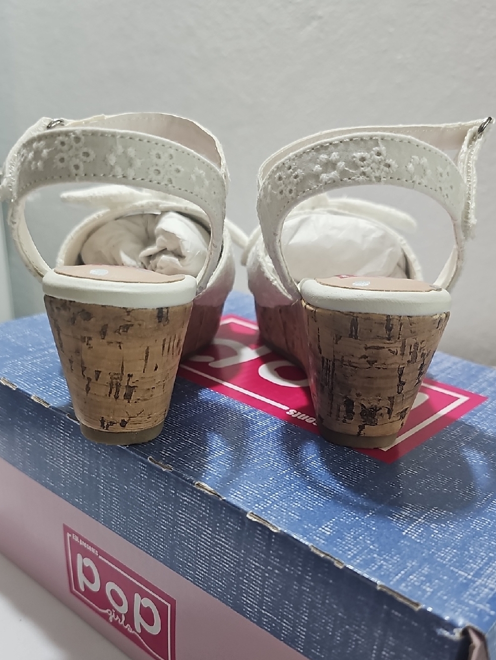 Pop Little & Big Friendly Wedge Girls Sandals. Size 11  (602) - Picture 8 of 12